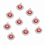 DIJE METAL STRASS OJO TURCO COLGANTE X 12 UNIDADES (EMA 26-18)