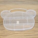 CAJA PLASTICA OSITO 11 DIVISIONES 15*19 CM X 5 UNIDADES. (EMA 32-8)