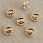 DIJE METAL STRASS ELEFANTE PASANTE X 12 UNIDADES.(EMA 26-39)