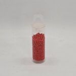 MIYUKI ROUN ROCAILLES VIDRIO 11/0 ROJO OPACO 2MM AGUJERO 0,8MM.TUBO CON 10 GRS MIYUKI. (EMA 14-1/407)