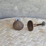 Tirador botón trenza cobre 4037