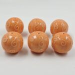 CERÁMICA PARA BORLAS ESFÉRAS TONO SALMÓN X 6 UNIDADES. - Imagen 2