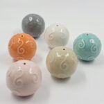 CERÁMICA PARA BORLAS ESFÉRAS MIXS X 6 UNIDADES.