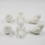 CERÁMICA PARA BORLAS PAJARITO TONO NATURAL X 6 UNIDADES. - Imagen 2