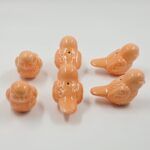 CERÁMICA PARA BORLAS PAJARITO TONO SALMÓN X 6 UNIDADES. - Imagen 2