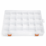 CAJA PLASTICA TRANSPARENTE  21 DIVISIONES / 35 X 25 X 5 (EMC 9-1)