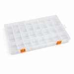 CAJA PLASTICA TRANSPARENTE 36 DIVISORIOS / 36 x 20 x 3 CM (EMC 9-4)
