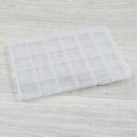 CAJA PLASTICA TRANSPARENTE 24 DIVISORIOS 20x 14.5 x 1.5 CM ( EMC 9-11)