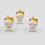 DIJE GATITO RESINA CON GANCHO  2.5*1.5MM X 12 UNIDADES (EMC 7-1) 2
