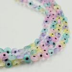 OJO TURCO VIDRIO COLORES PASTEL SURTIDOS 8MM X TIRA (EMC18-5-2) - Imagen 2