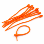 PRECINTOS SILICONADOS COLOR NARANJA DE 21CM X 10 UNIDADES (EMC 1-8)