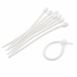 PRECINTOS SILICONADOS OVALADOS BLANCO TRANSPARENTE DE 21CM X 10 UNIDADES (EMC 1-8)