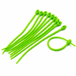 PRECINTOS SILICONADOS OVALADOS VERDE MANZANA DE 21CM X 10 UNIDADES (EMC 1-8)