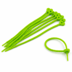 PRECINTOS SILICONADOS CORAZON VERDE MANZANA 21CM X 10 UNIDADES (EMC 1-7)