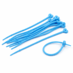 PRECINTOS SILICONADOS CORAZON CELESTE 21CM X 10 UNIDADES (EMC 1-7)