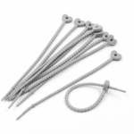 PRECINTOS SILICONADOS CORAZON GRIS 21CM X 10 UNIDADES (EMC 1-7)