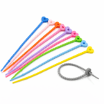 PRECINTOS SILICONADOS CORAZON SURTIDO 21CM X 10 UNIDADES (EMC 1-7)