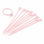 PRECINTOS SILICONADOS ESTRELLA ROSA CLARO  21CM X 10 UNIDADES (EMC 1-10)