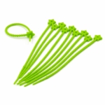 PRECINTOS SILICONADOS ESTRELLA VERDE 21CM X 10 UNIDADES (EMC 1-10)