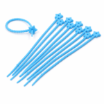 PRECINTOS SILICONADOS ESTRELLA CELESTE 21CM X 10 UNIDADES (EMC 1-10)