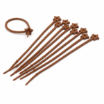 PRECINTOS SILICONADOS ESTRELLA MARRON 21CM X 10 UNIDADES (EMC 1-10)