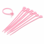 PRECINTOS SILICONADOS ESTRELLA  ROSA OSCURO 21CM X 10 UNIDADES (EMC 1-10)