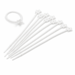 PRECINTOS SILICONADOS ESTRELLA BLANCA 21CM X 10 UNIDADES (EMC 1-10)