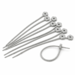 PRECINTOS SILICONADOS FLOR GRIS DE 21CM X 10 UNIDADES (EMC 1-9)