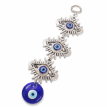 COLGANTE OJO TURCO ALEACION Y VIDRIO 5*19 CM (26-18)