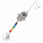 COLGANTE OJO TURCO ALEACION Y CRISTAL 4.5*27 CM (EMC 26-1)