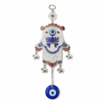 COLGANTE MANO DE FATIMA ALEACION CON TIRAS 7 CHAKRAS CRISTAL  9.5*24CM (EMC 26-10)