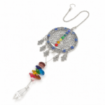 COLGANTE ALEACION  7 CHAKRAS PUNTERA CRISTAL 7*37CM (EMC 26-19)