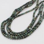 PIEDRA NATURAL JASPE TURQUESA BOLITA 4MM X UNA TIRA 38 CM.(EMC 25-26-1)