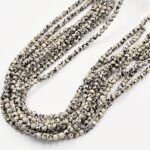 PIEDRA NATURAL JASPE DALMATA BOLITA 6MM X UNA TIRA 38 CM (EMC 25-20-2)