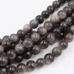 PIEDRA NATURAL OBSIDIANA PLATEADA/NEGRO/MARRON/GRIS BOLITA 6MM X TIRA 38CM (EMC 25-11-2) - Imagen 2