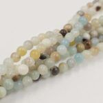 PIEDRA NATURAL AMAZONITA BOLITA 4MM X TIRA 38CM (EMC 25-5-1) - Imagen 2