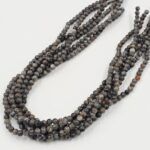 PIEDRA NATURAL LABRADORITA NEGRA BOLITA 4MM X TIRA 38CM (EMC 25-4-1)