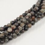 PIEDRA NATURAL LABRADORITA NEGRA BOLITA 6MM X TIRA 38CM (EMC 25-4-2)