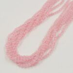 PIEDRA NATURAL CUARZO ROSA BOLITA 4MM X TIRA 38CM (EMC 25-6-1)