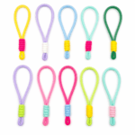 SET X 10 LLAVEROS DE CUERDA SIMPLE / COLORES SURTIDOS 14.5CM (EMC 2-11)