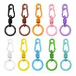 SET X 10 LLAVEROS SURTIDOS CON CLIP PARA COLGAR 9CM (EMC 2-3)