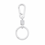PACK X 10 LLAVEROS 9 CM DE METAL BLANCO CON ARGOLLA (EMC 1-6)