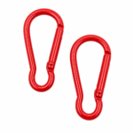 PACK X 20 MOSQUETONES DE METAL  ROJO 4.6CM (EMC 1-4)