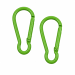 PACK X 20 MOSQUETONES DE METAL   VERDE 4.6CM (EMC 1-4)