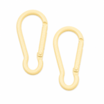 PACK X 20 MOSQUETONES DE METAL   AMARILLO PASTEL 4.6CM (EMC 1-4)