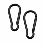 PACK X 20 MOSQUETONES DE METAL    NEGRO 4.6CM (EMC 1-4)