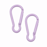 PACK X 20 MOSQUETONES DE METAL LILA 4.6CM (EMC 1-4)