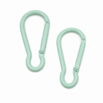 PACK X 20 MOSQUETONES DE METAL   CELESTE 4.6CM (EMC 1-4)