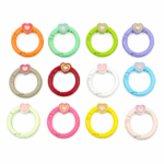 PACK X 20 MOSQUETONES CON CORAZON REDONDOS DE METAL SURTIDOS 2.5CM (EMC 1-2)789