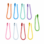 PACK X 50 CADENITAS BOLITAS DE METAL SURTIDAS 10CM (EMC 1-16)